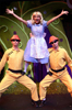 PHOTO 2: 'Alice' (Christine Lakin) whips it up with Devo (left to right, Matthew Morgan and Dan Waskom); Photo by Wesley Horton